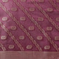 Organza Soft Silk Wine Saree With Floral Border