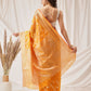 Organza Soft Silk Yellow Saree With Floral Border