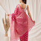 Butterfly Design Banarasi Organza Soft Silk Pink Saree