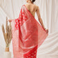 Butterfly Design Banarasi Organza Soft Silk Red Saree