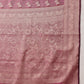 Butterfly Design Banarasi Organza Soft Silk Wine Saree