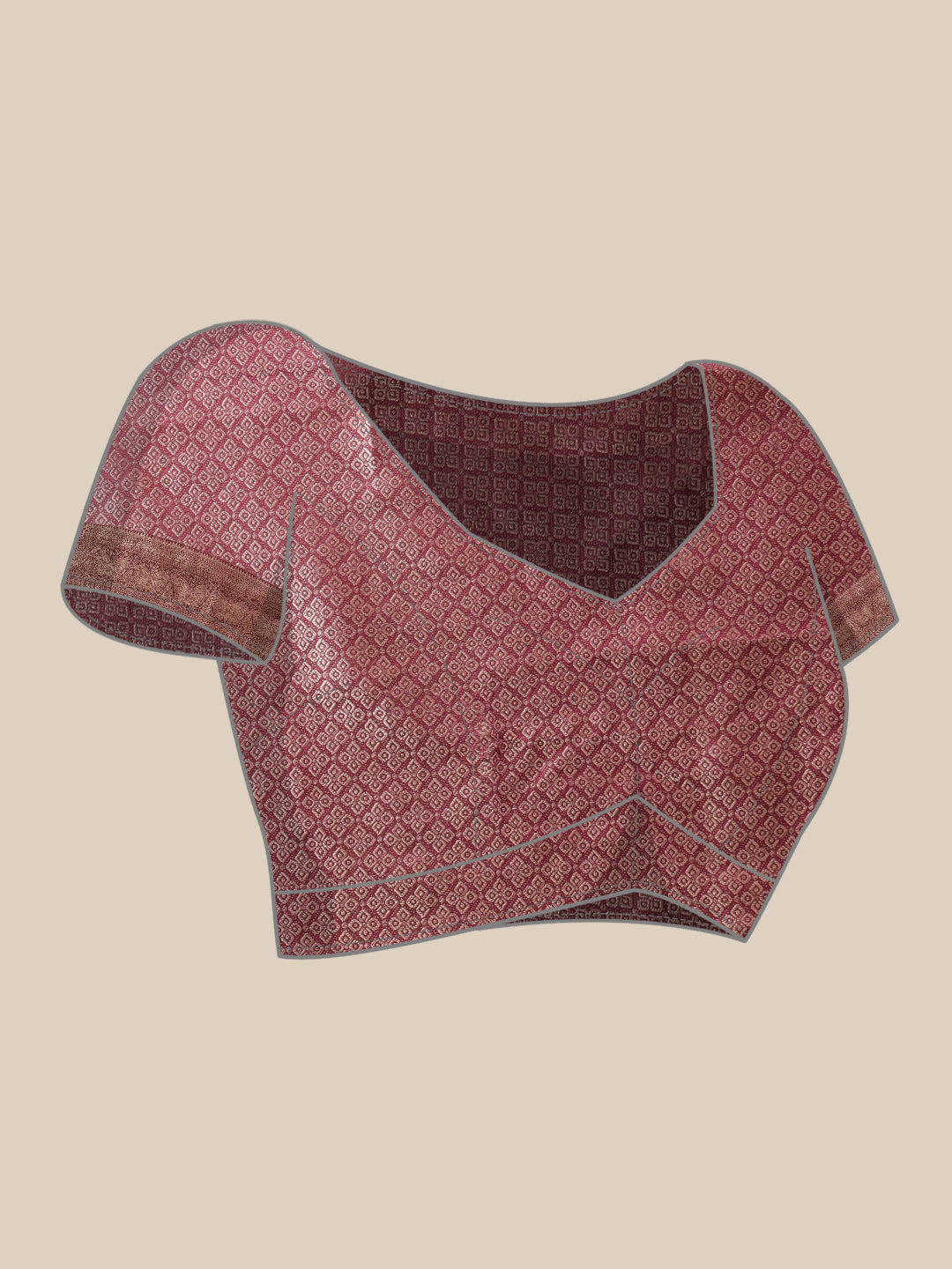 Butterfly Design Banarasi Organza Soft Silk Wine Saree