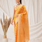 Butterfly Design Banarasi Organza Soft Silk Yellow Saree