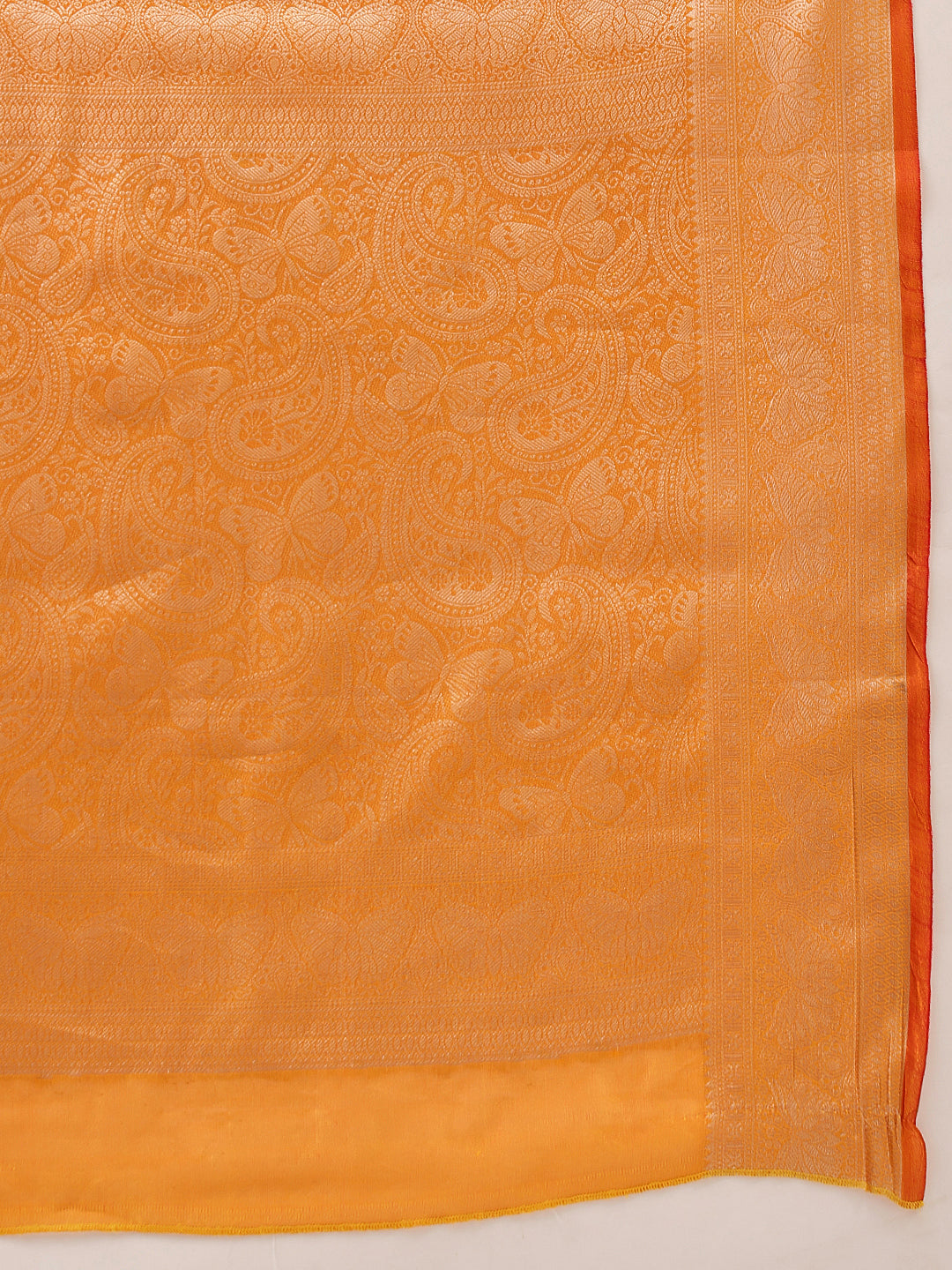 Butterfly Design Banarasi Organza Soft Silk Yellow Saree