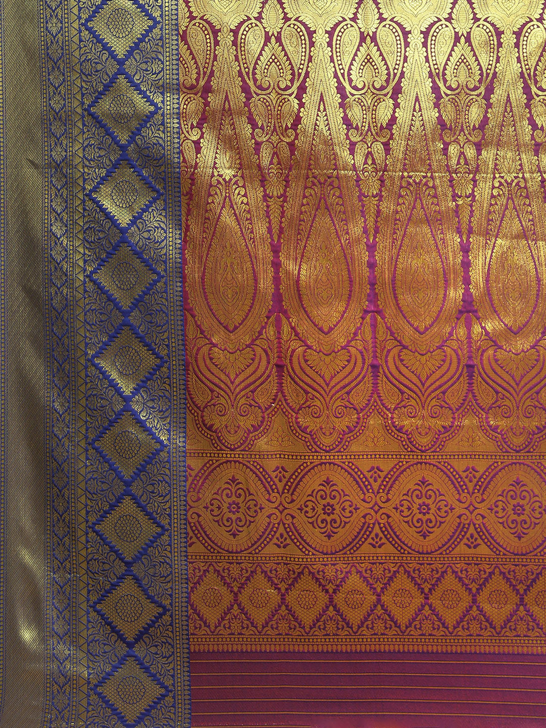 Women's Kanchipuram Soft Silk Zari Woven Saree