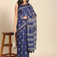 Digital Printed Cotton Blend Chanderi Saree