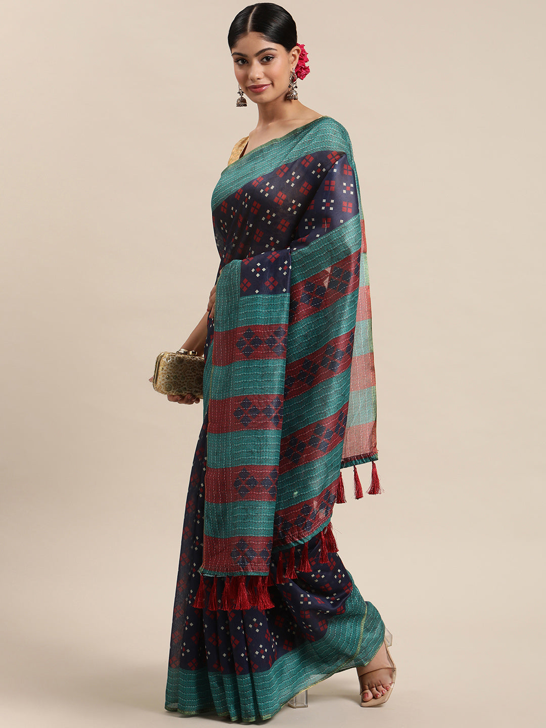 Women's Kalamkari Digital Printed Saree