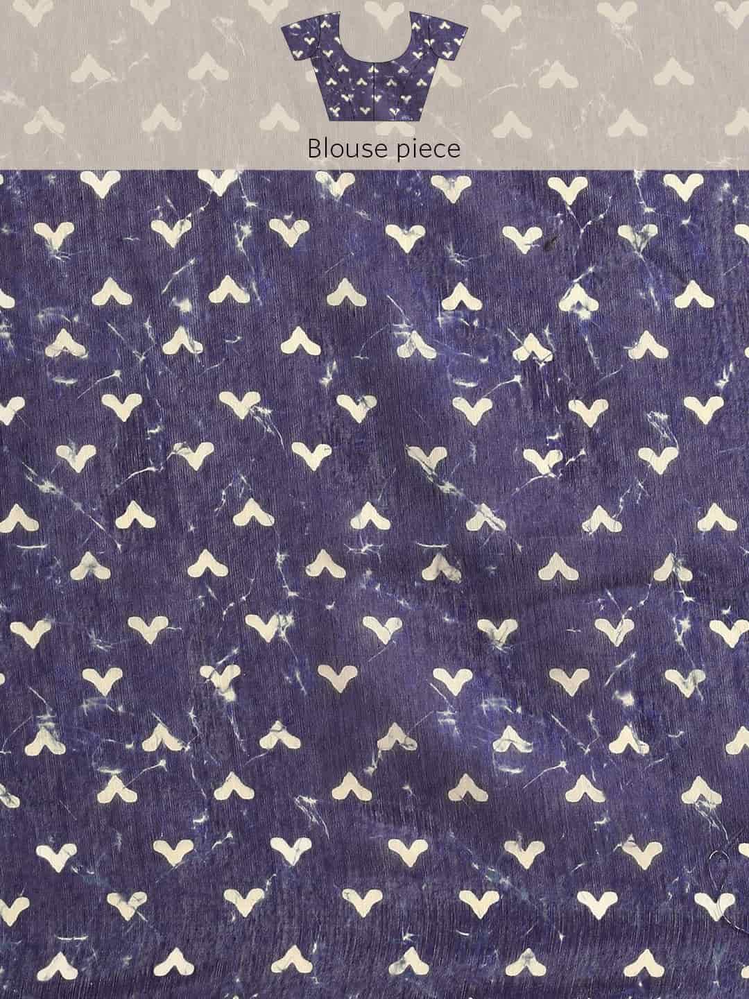 Digital Printed Cotton Blend Chanderi Saree