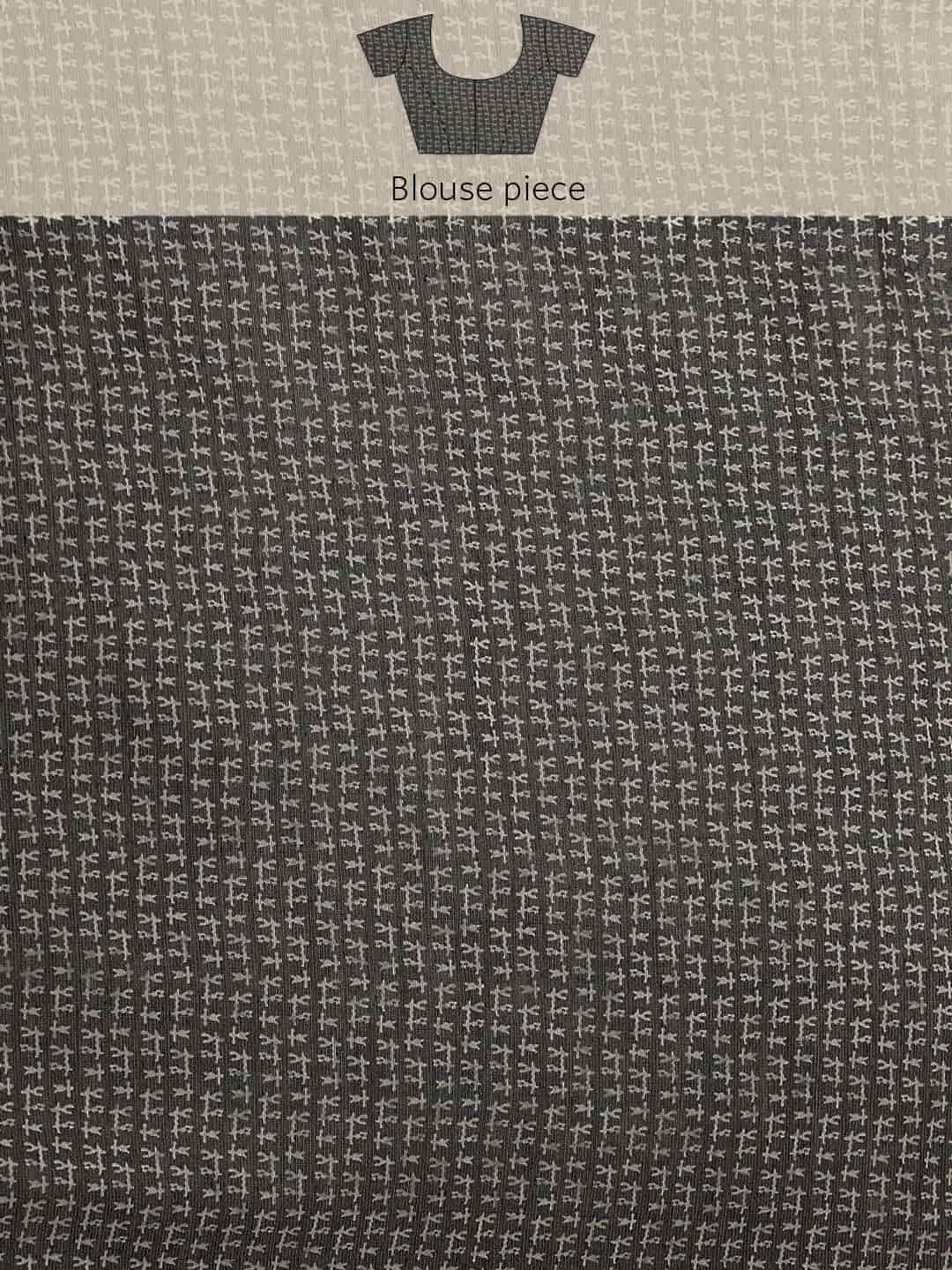 Digital Printed Cotton Blend Chanderi Saree