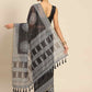 Digital Printed Cotton Blend Chanderi Saree