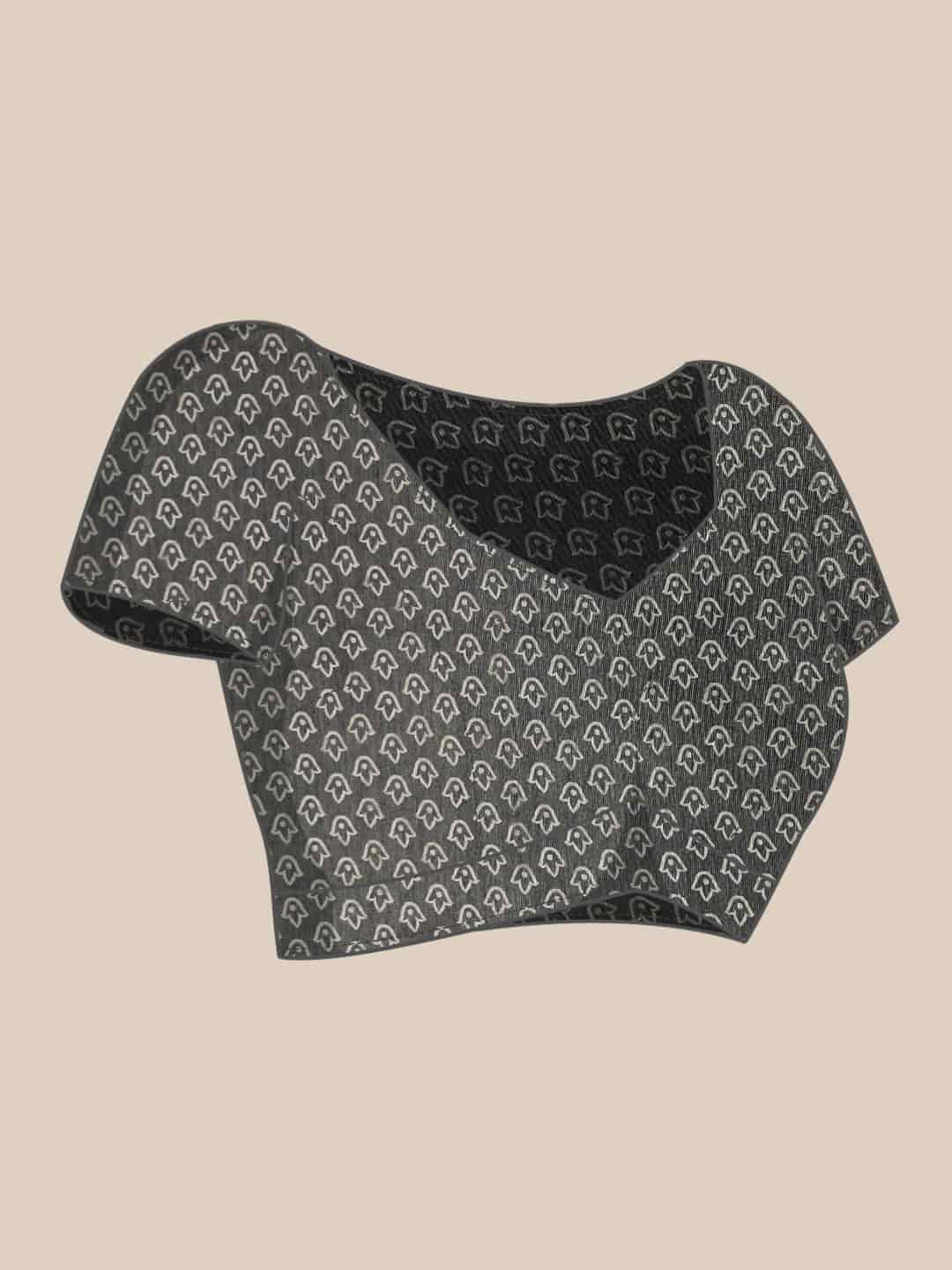 Digital Printed Cotton Blend Chanderi Saree