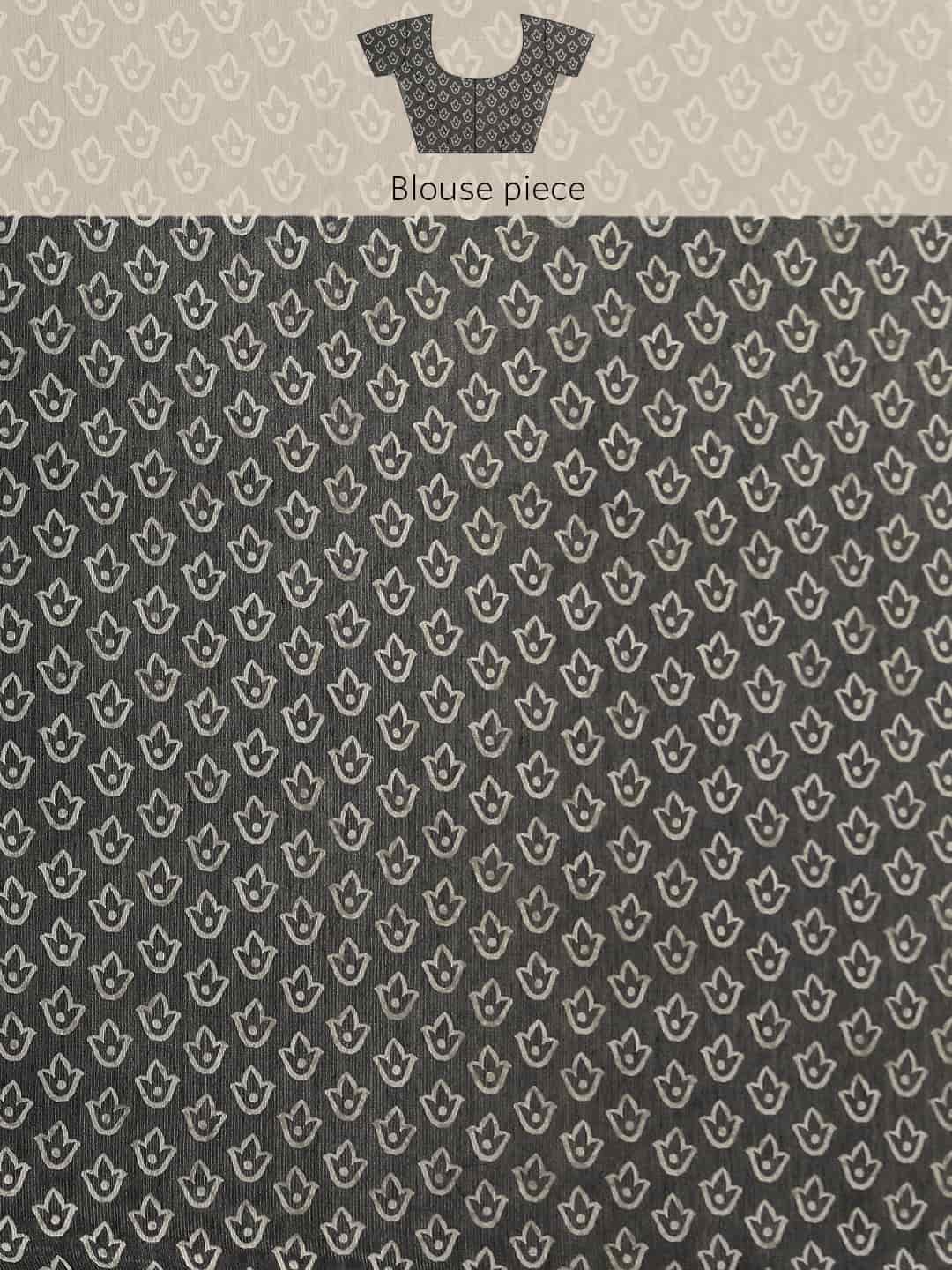 Digital Printed Cotton Blend Chanderi Saree