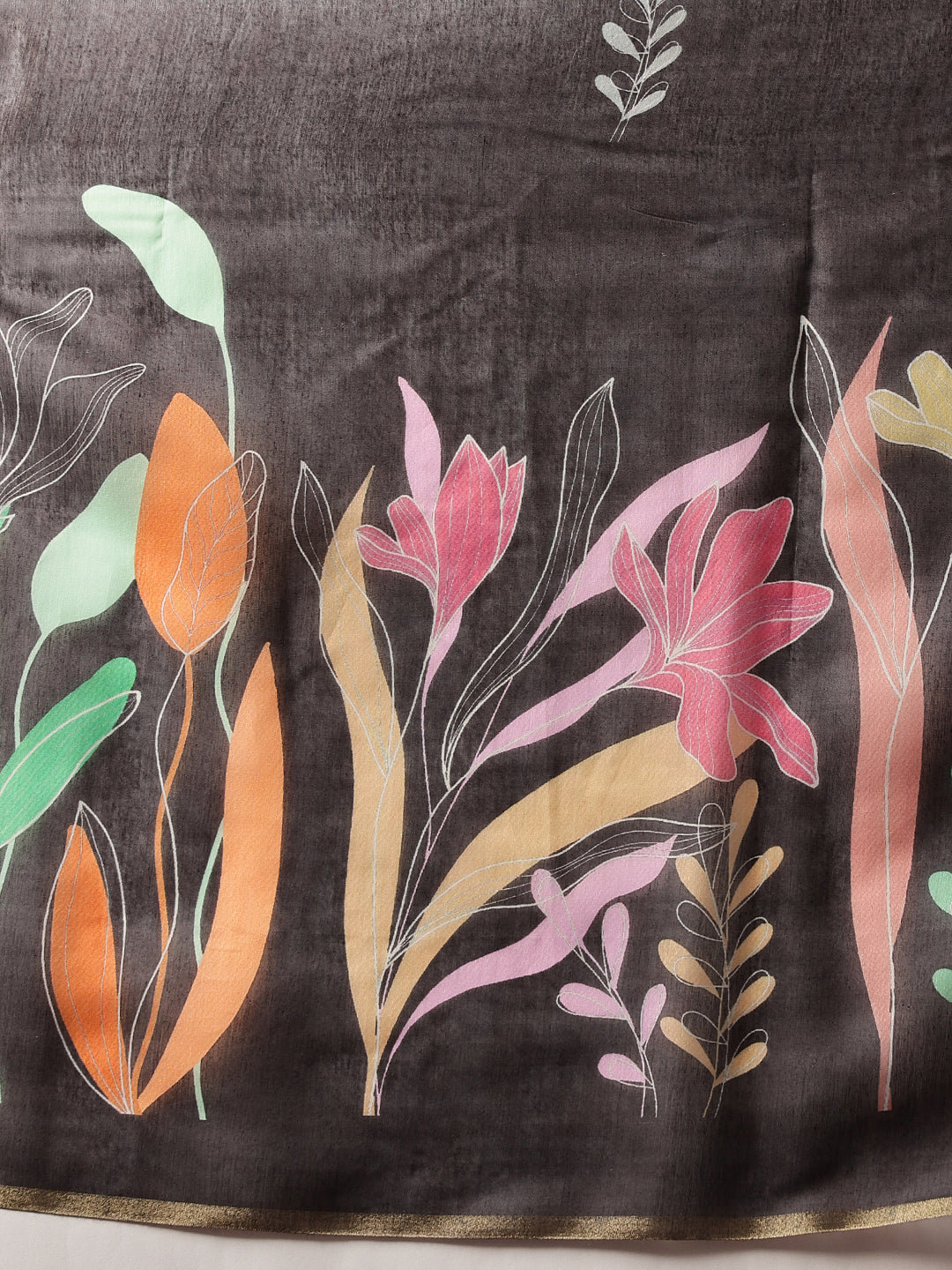 Digital Printed Chanderi Saree