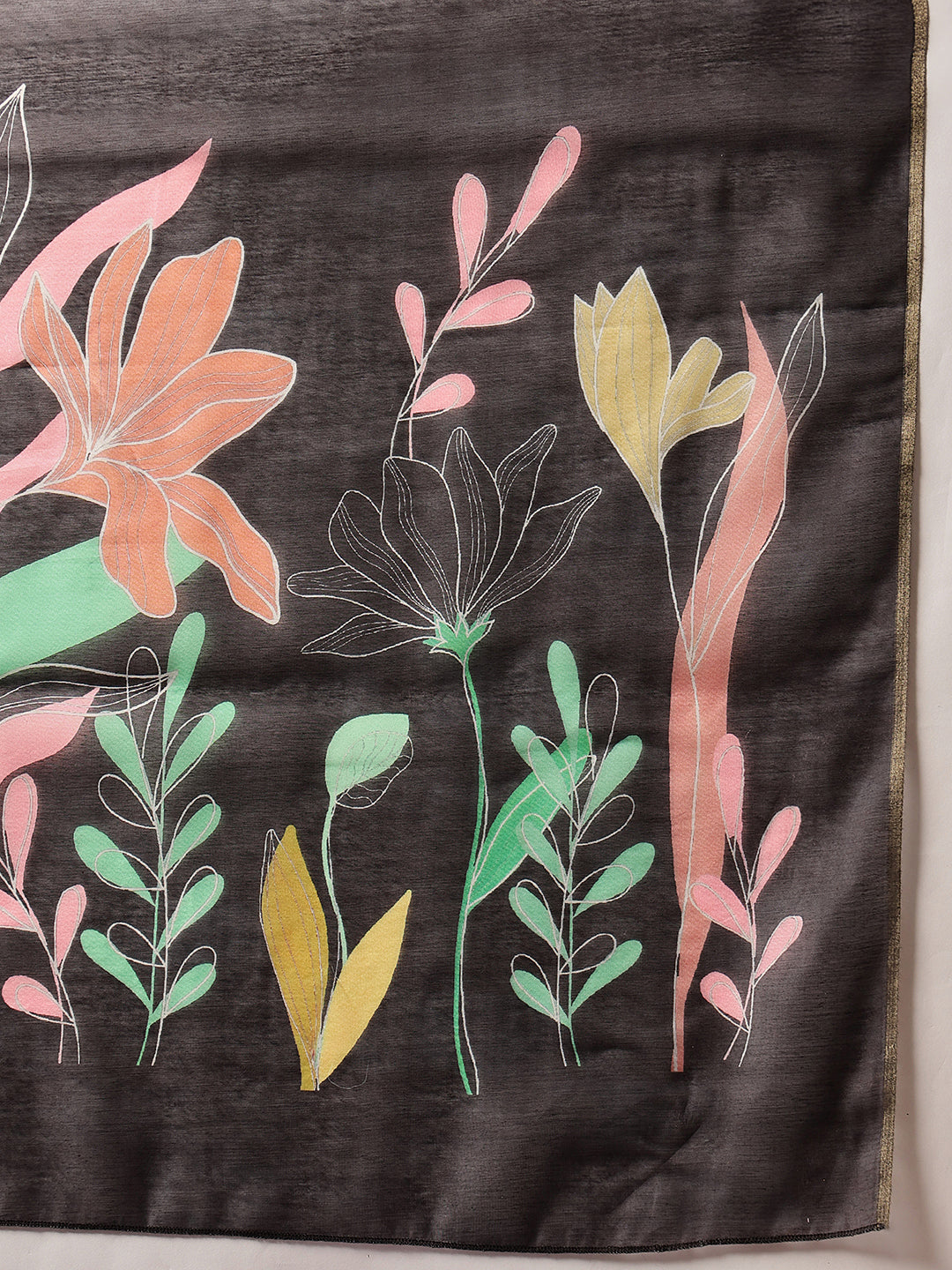 Digital Printed Chanderi Saree