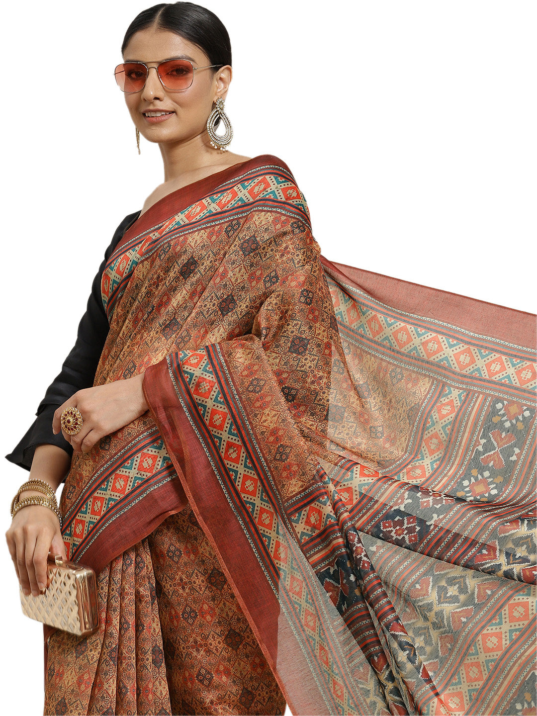Women's Kalamkari Digital Printed Saree