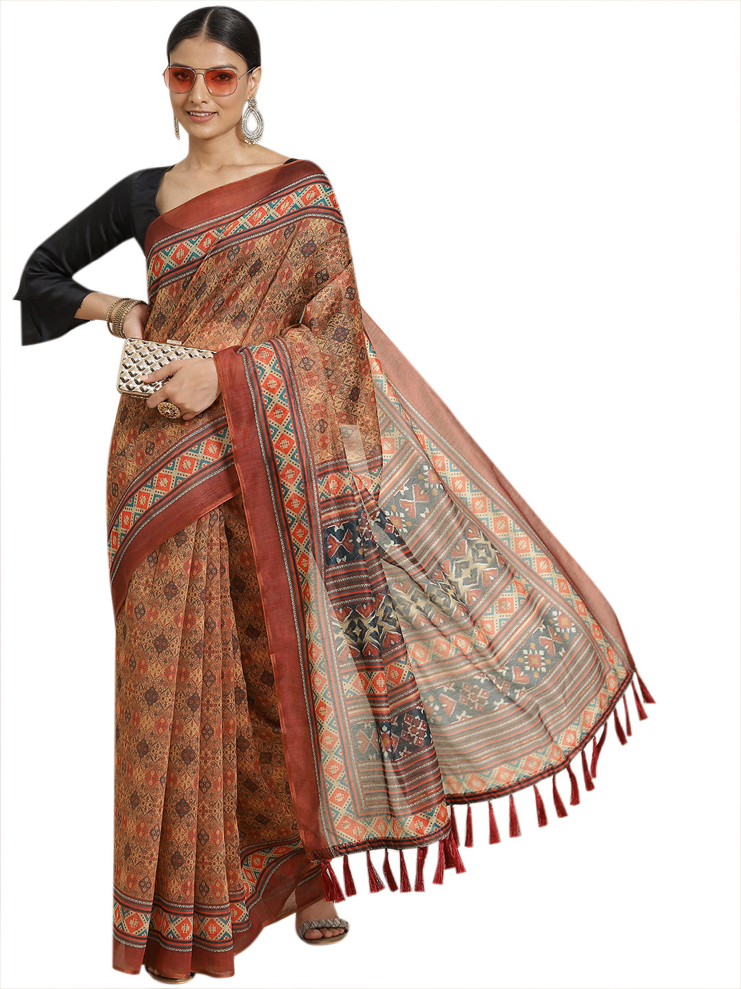 Women's Kalamkari Digital Printed Saree