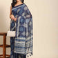 Digital Printed Cotton Blend Chanderi Saree