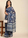 Digital Printed Cotton Blend Chanderi Saree