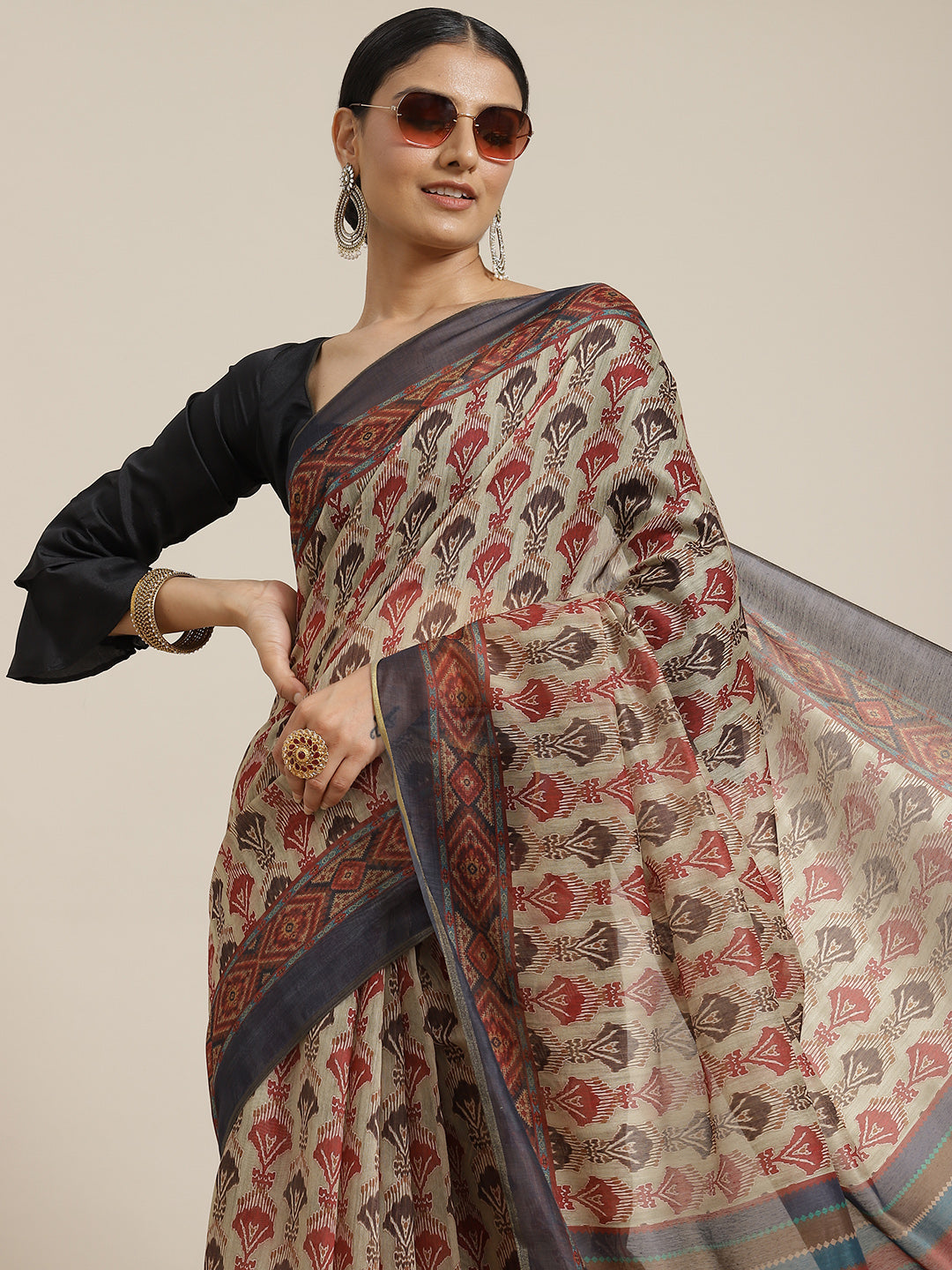 Women's Kalamkari Digital Printed Saree