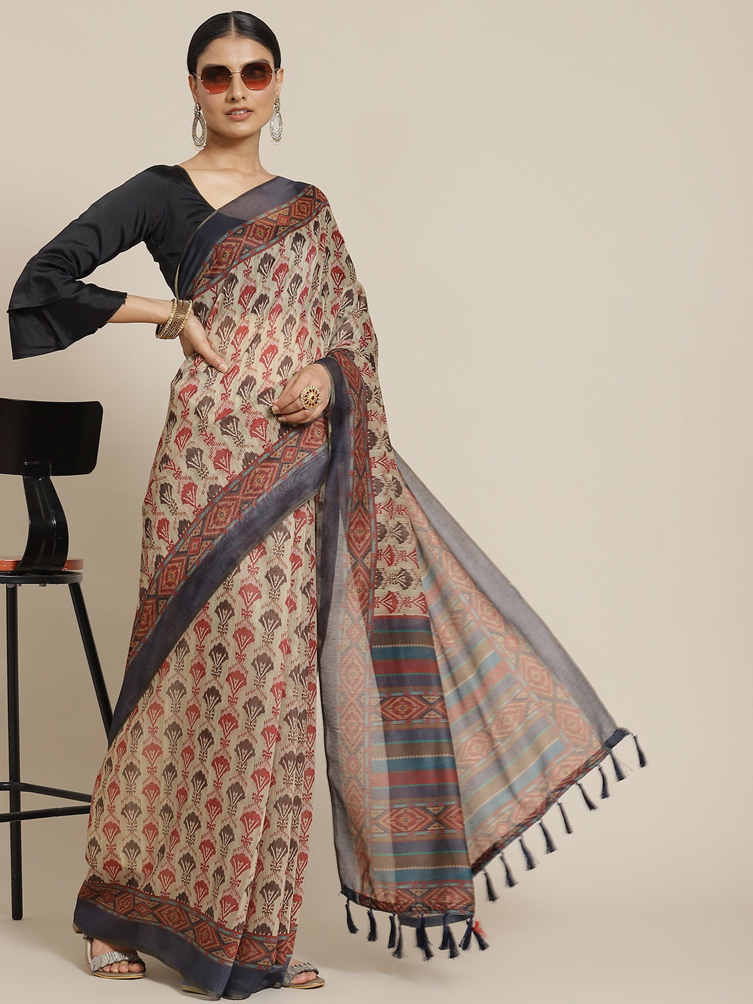 Women's Kalamkari Digital Printed Saree