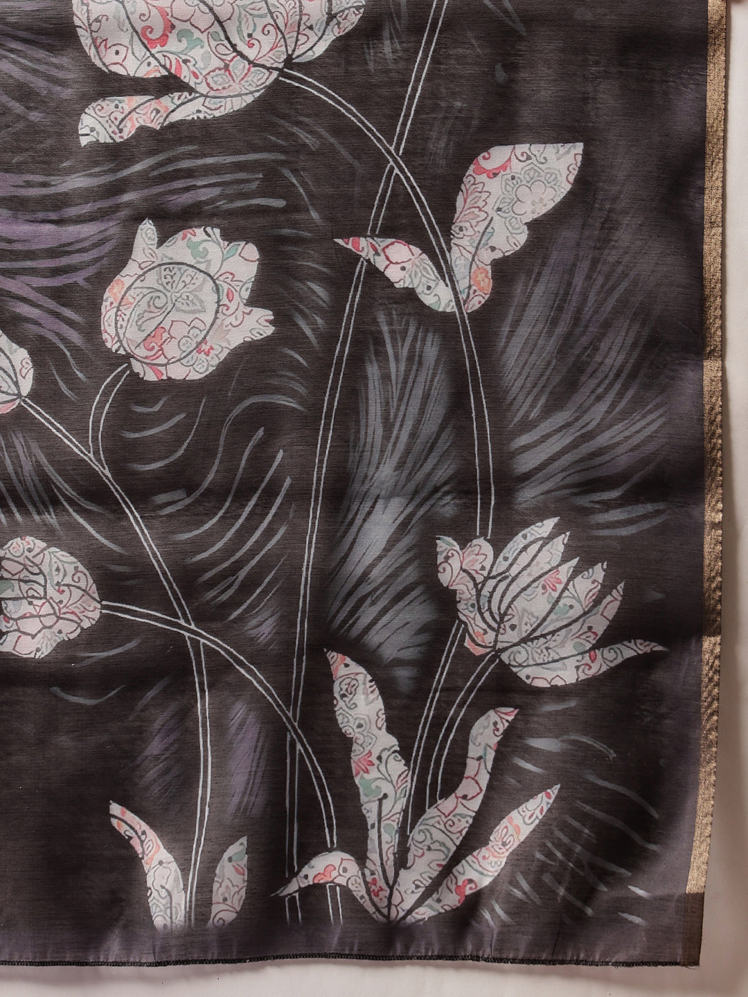 Digital Printed Chanderi Saree