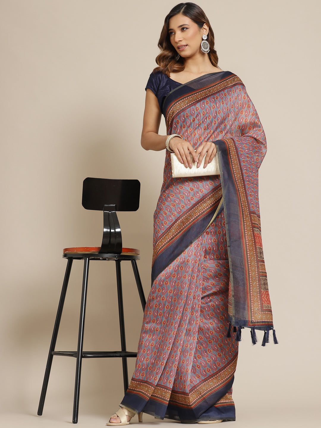 Women's Kalamkari Digital Printed Saree