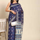 Digital Printed Cotton Blend Chanderi Saree