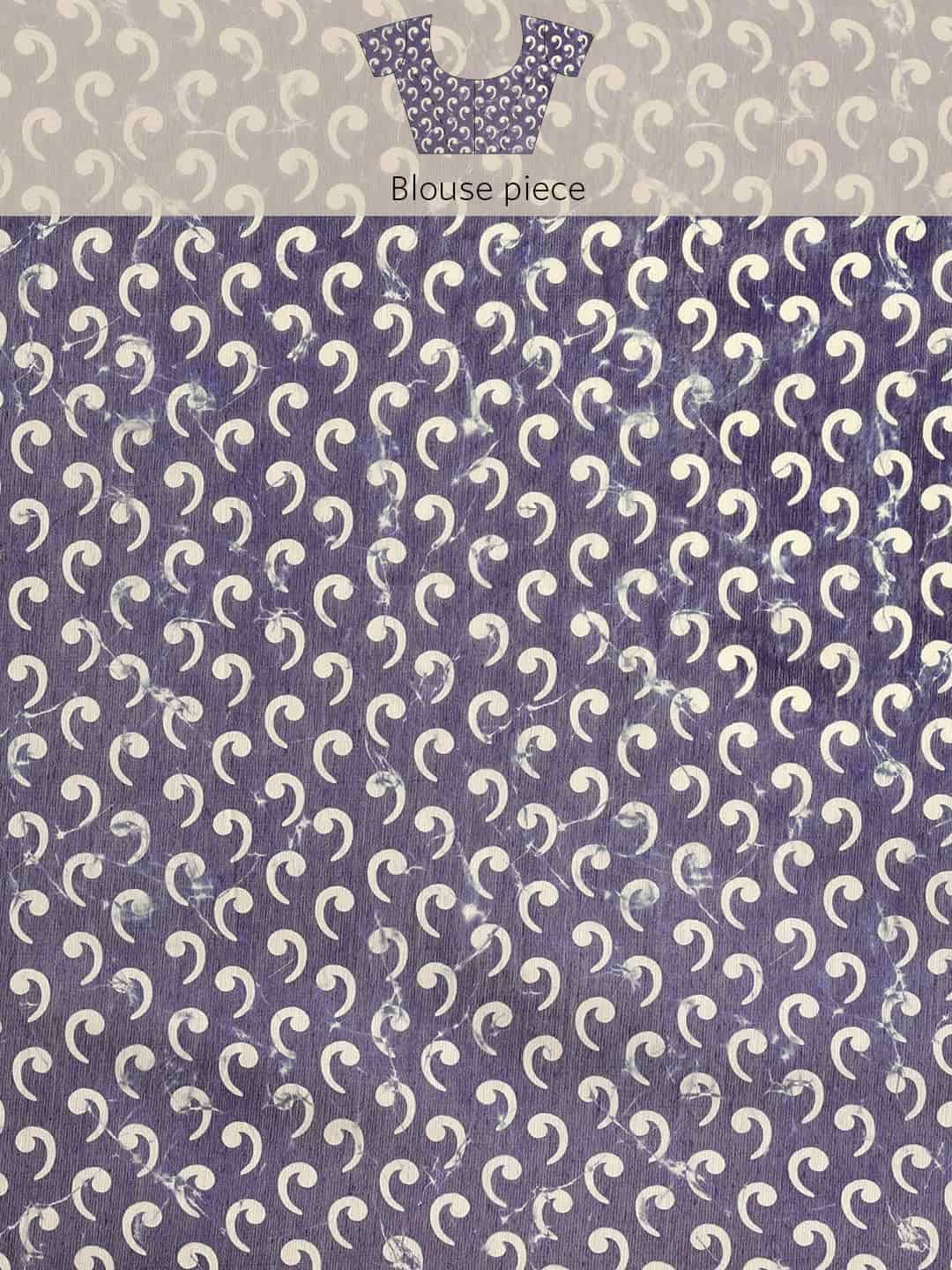 Digital Printed Cotton Blend Chanderi Saree