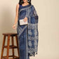 Digital Printed Cotton Blend Chanderi Saree