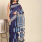 Digital Printed Cotton Blend Chanderi Saree