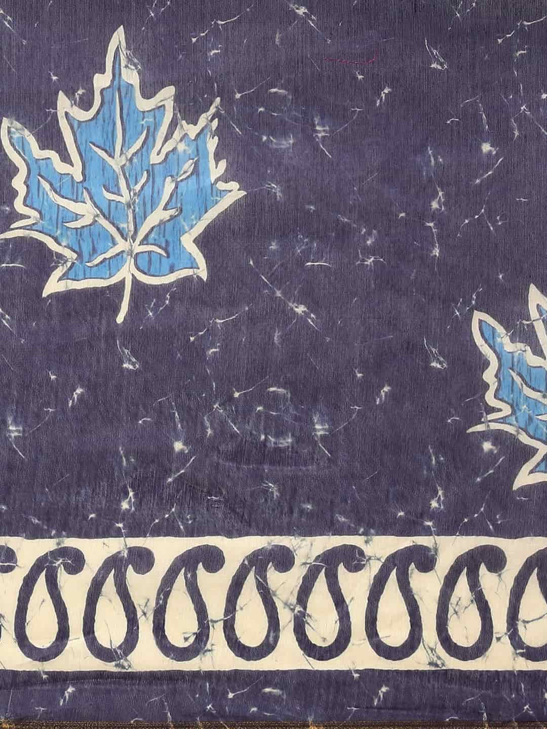 Digital Printed Cotton Blend Chanderi Saree