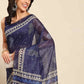 Digital Printed Cotton Blend Chanderi Saree