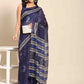 Digital Printed Cotton Blend Chanderi Saree