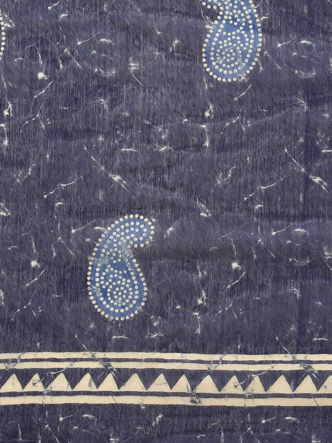 Digital Printed Cotton Blend Chanderi Saree