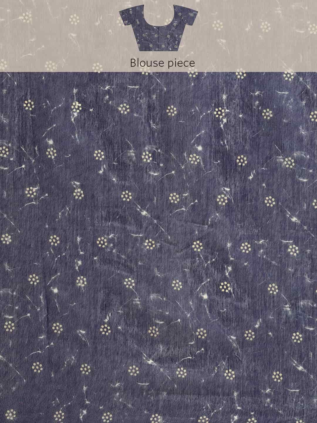 Digital Printed Cotton Blend Chanderi Saree