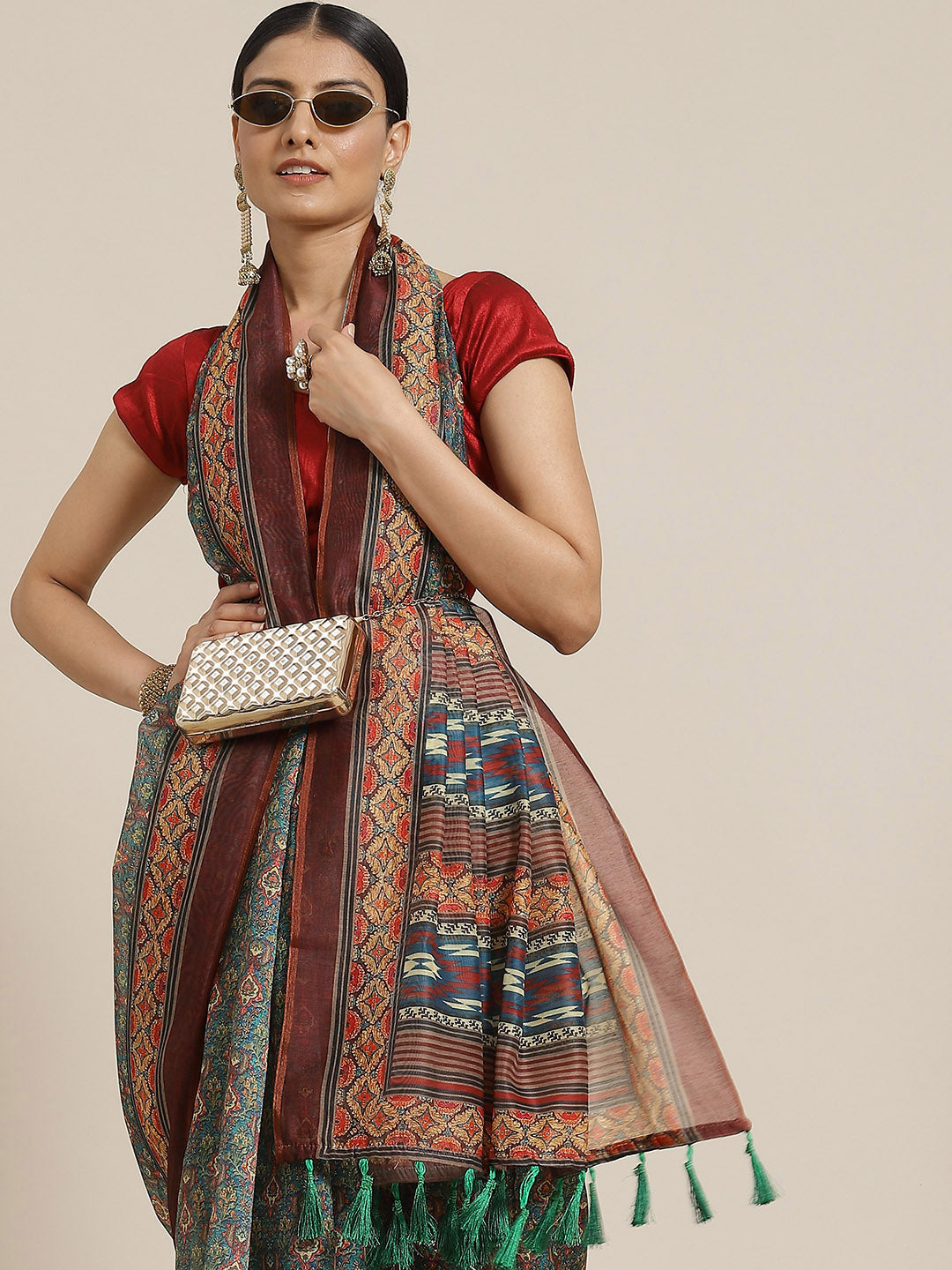 Women's Kalamkari Digital Printed Saree