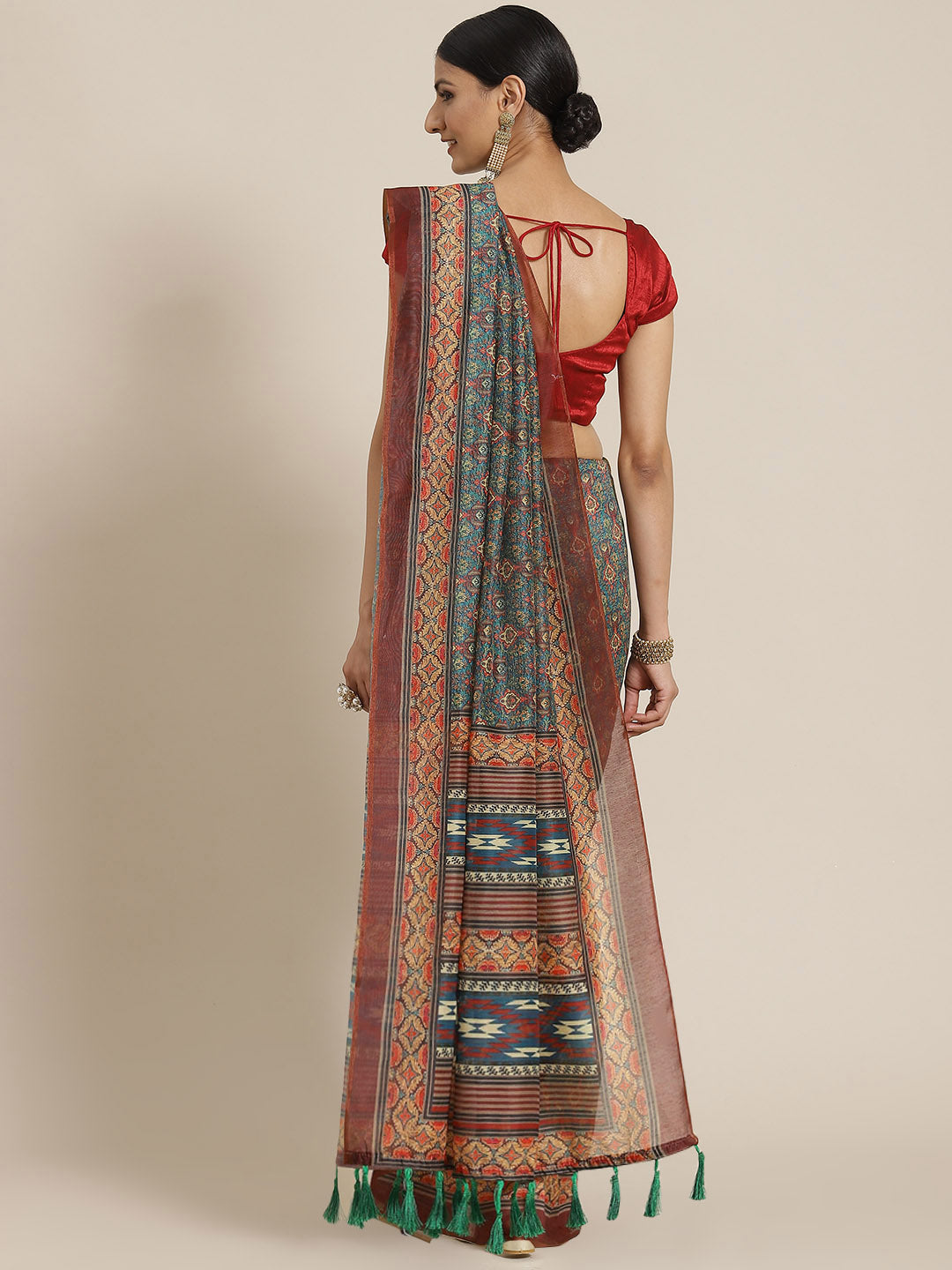 Women's Kalamkari Digital Printed Saree