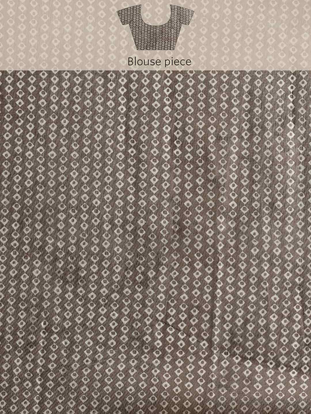 Digital Printed Cotton Blend Chanderi Saree