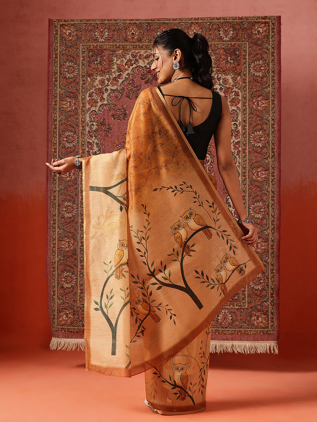 Digital Printed Chanderi Saree