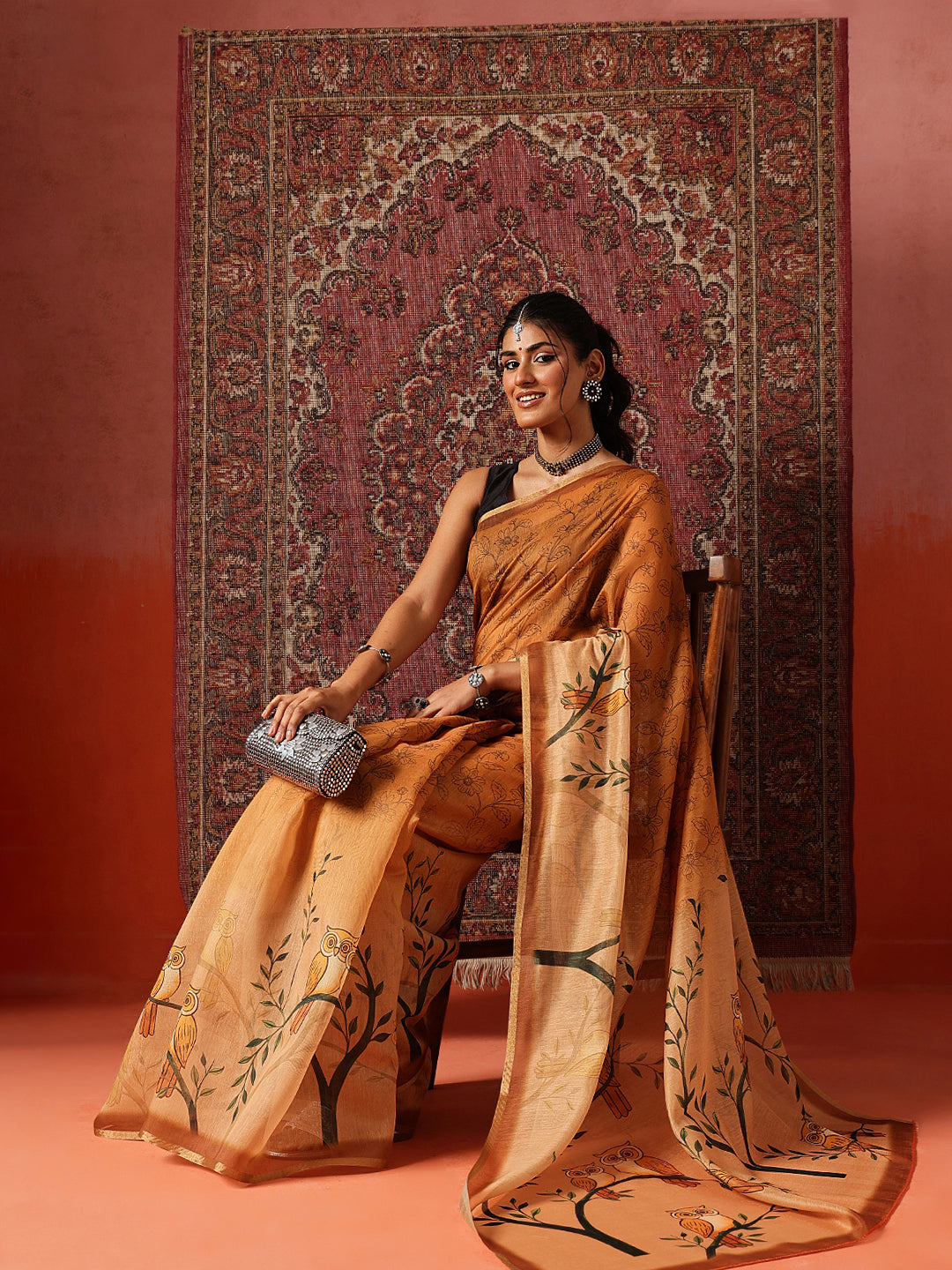 Digital Printed Chanderi Saree