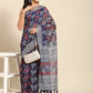 Digital Printed Cotton Blend Chanderi Saree
