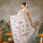 Onam Inspired Floral Printed Chanderi Kerla Cotton Saree With Printed Blouse
