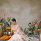 Onam Inspired Floral Printed Chanderi Kerla Cotton Saree With Printed Blouse