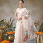 Chanderi Cotton Mango Printed Unique Saree With Printed Blouse Piece