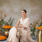 Chanderi Cotton Mango Printed Unique Saree With Printed Blouse Piece