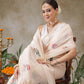 Chanderi Cotton Abstract Printed Unique Saree With Animal Printed Blouse