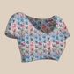 Chanderi Cotton Abstract Printed Unique Saree With Animal Printed Blouse
