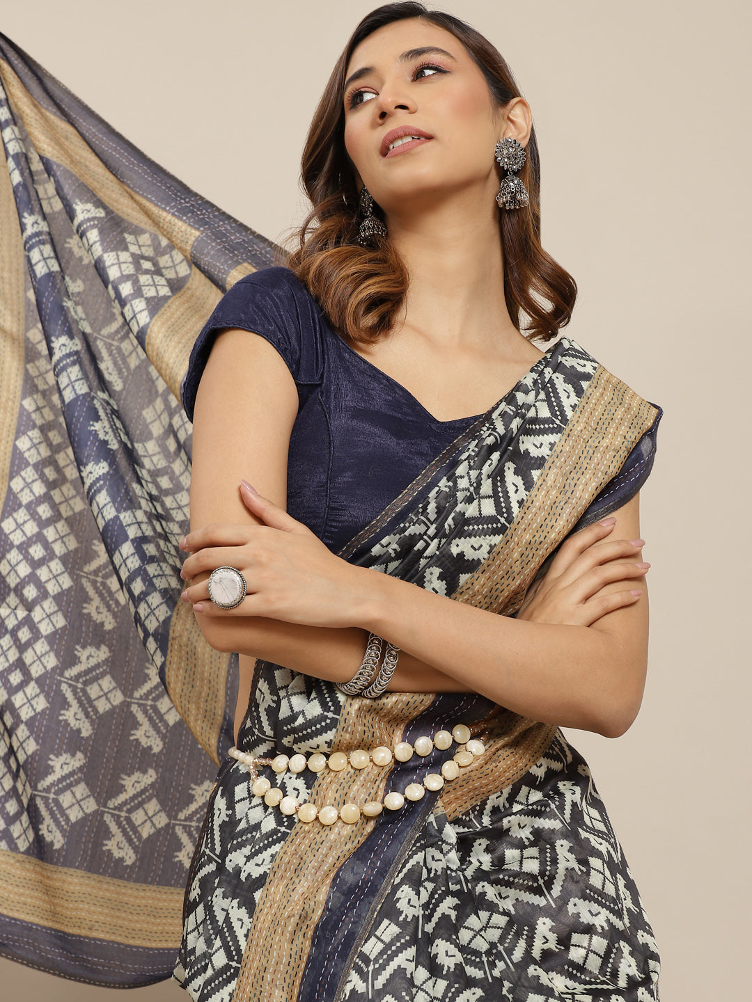 Women's Kalamkari Digital Printed Saree
