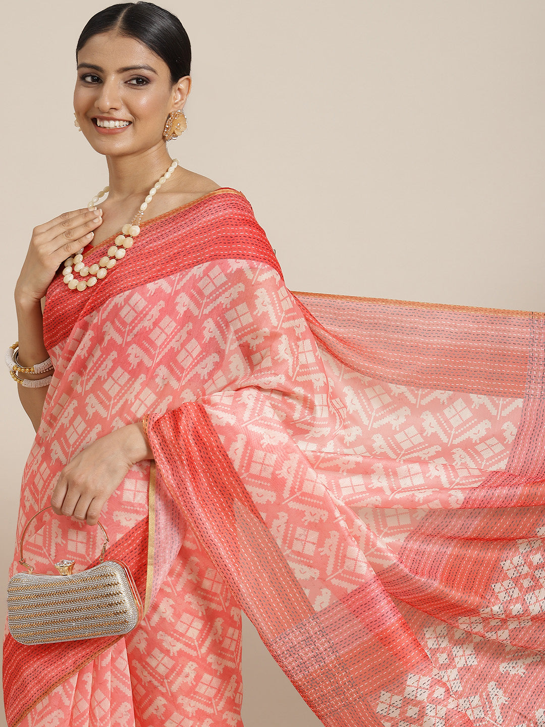 Women's Kalamkari Digital Printed Saree