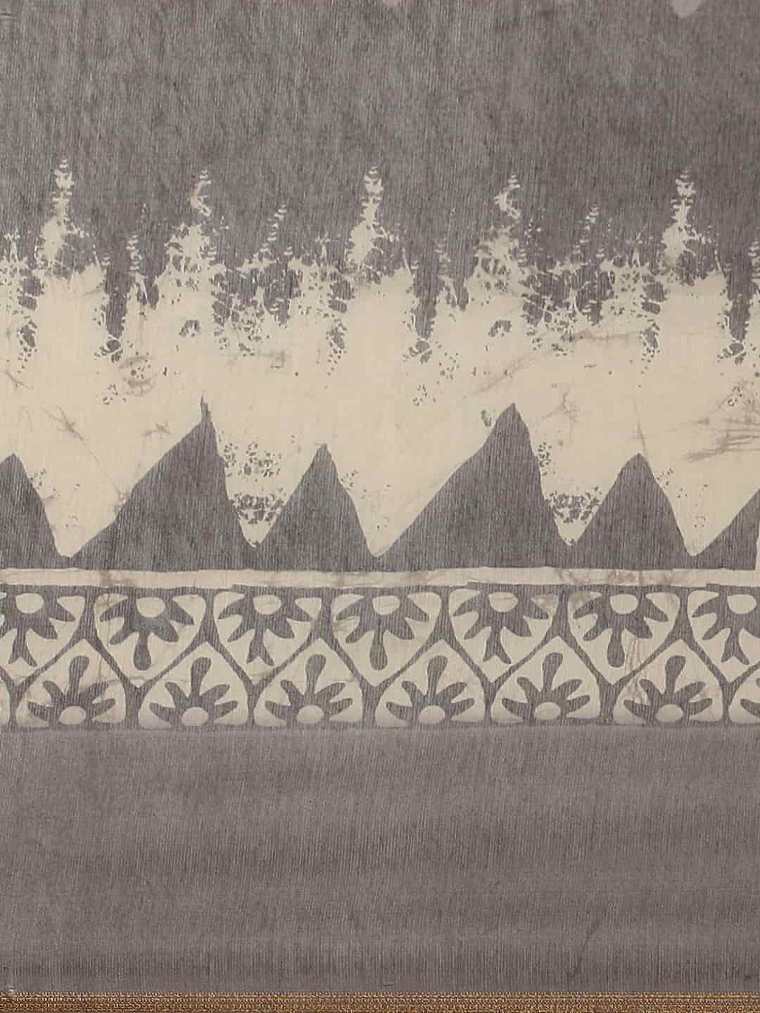 Digital Printed Cotton Blend Chanderi Saree